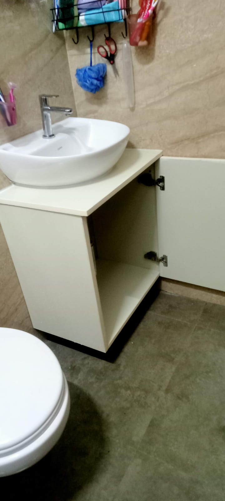 Luxury Master Bathroom with Curved Floating Vanity & Backlit Onyx Countertop - Execution #